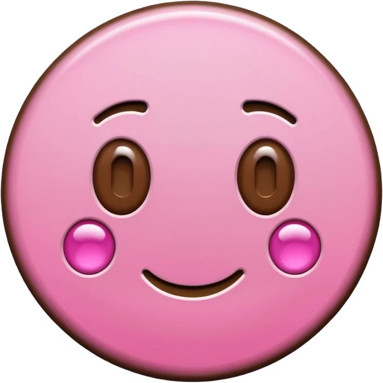 pink and brown button emoji