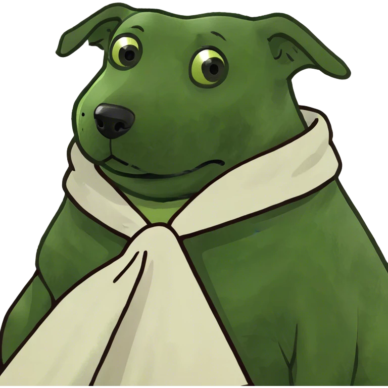 Dog under a blanket emoji