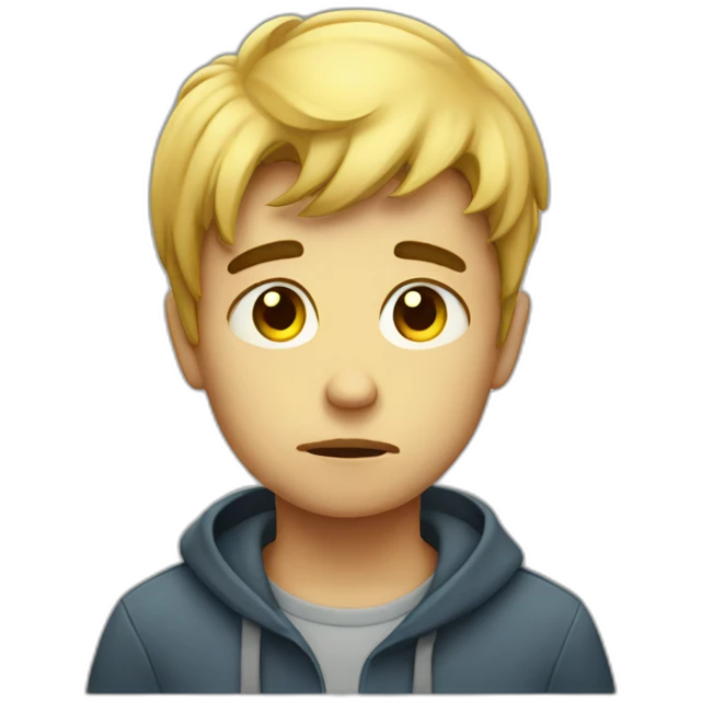 Depressed boy emoji
