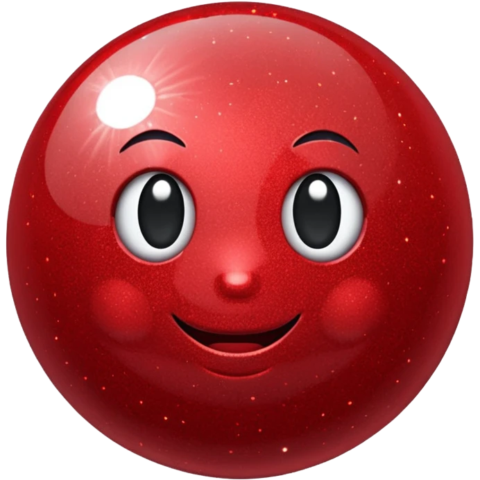glitter bolinha vermelha pequena emoji