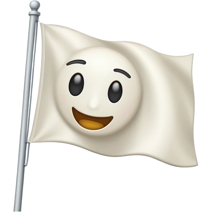 emoji that raising a white flag emoji