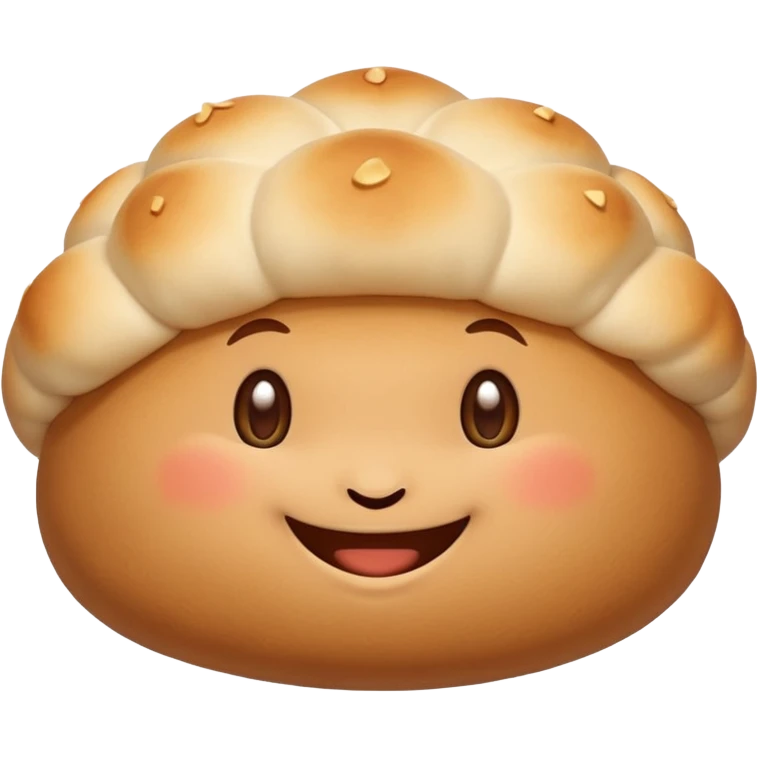smiling dumpling bun who holds a Zapier logo emoji