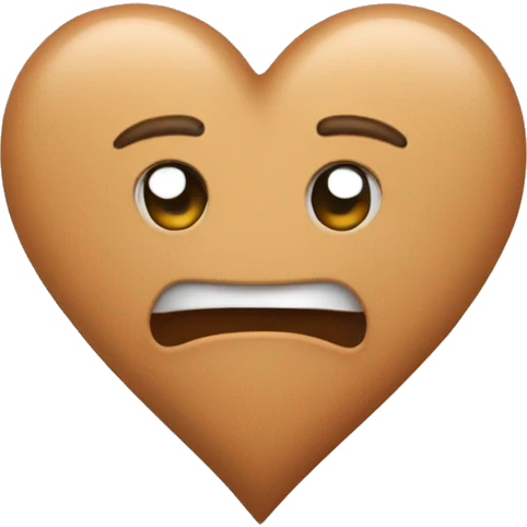 Tan heart emoji
