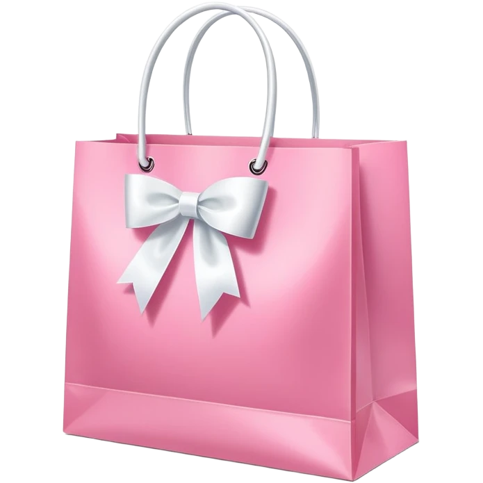 Victoria's Secret pink shopping bag with ribbon emoji