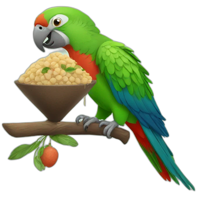 parrot eating pigeon emoji