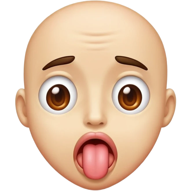 Twitchy eye with tongue out  emoji