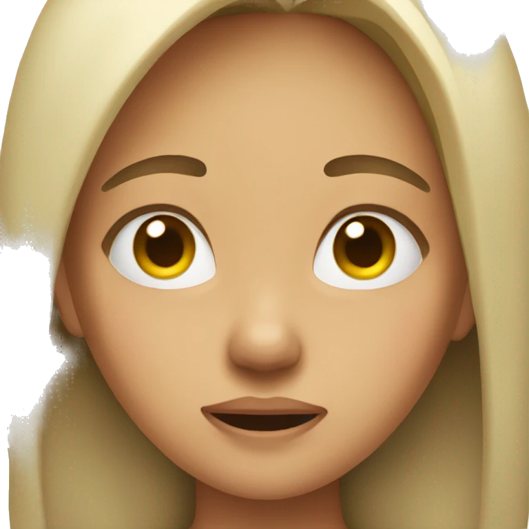 A girl slpping emoji