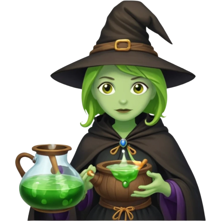 green witch cooking potion emoji