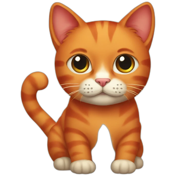 red cat emoji