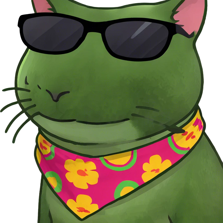 Cat with sunglasses emoji