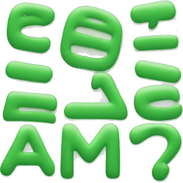 can you give me a green colour letter 'a' in font Helvetica emoji