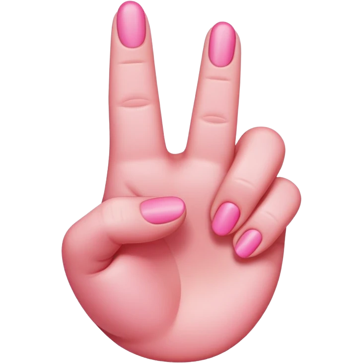 Pink middle finger emoji