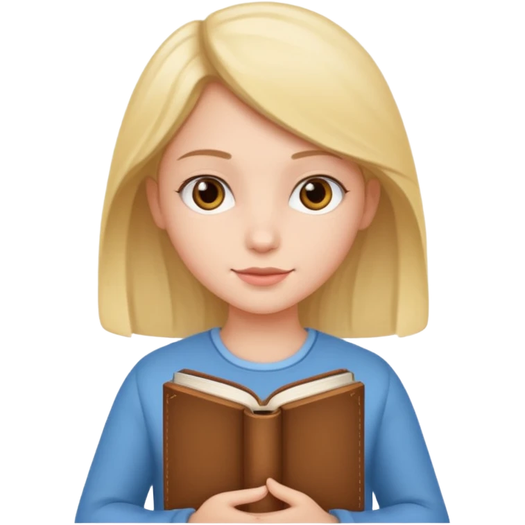 дівчина з книгою emoji
