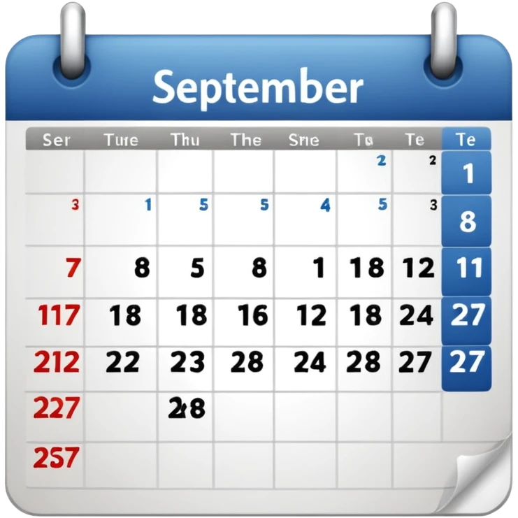 Calendar september emoji