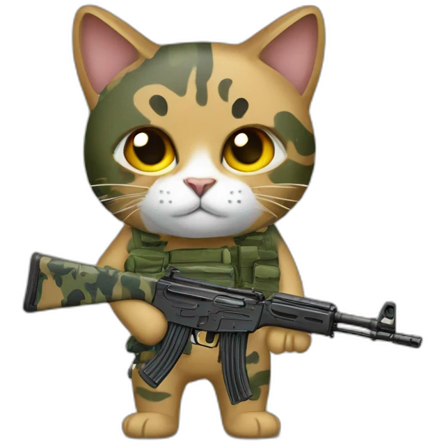 ak-47 with cat camo emoji