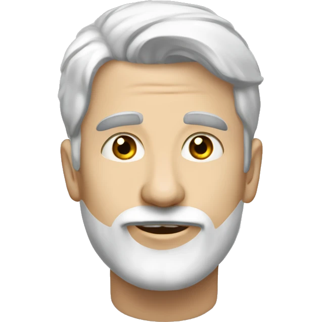 Белый британский кот с белым пузом emoji