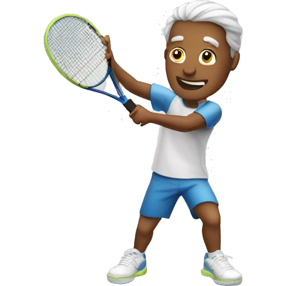 a man plays tenis emoji