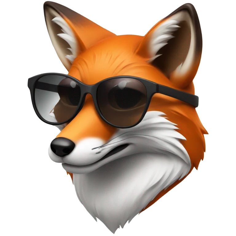 Fox with sunglasses  emoji