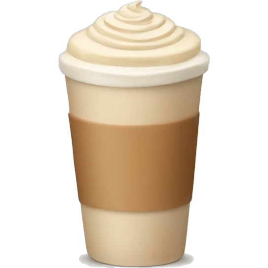 Beige Latte to go emoji