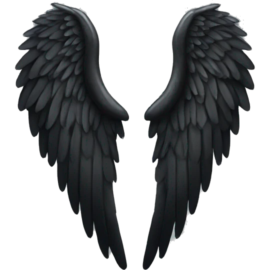 black angel wing emoji
