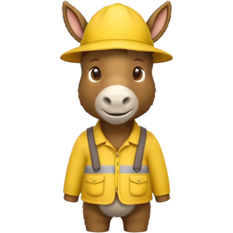 donkey with yellow hat emoji