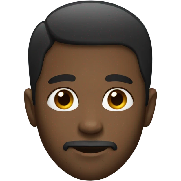 black man with short hair and a small beard emoji