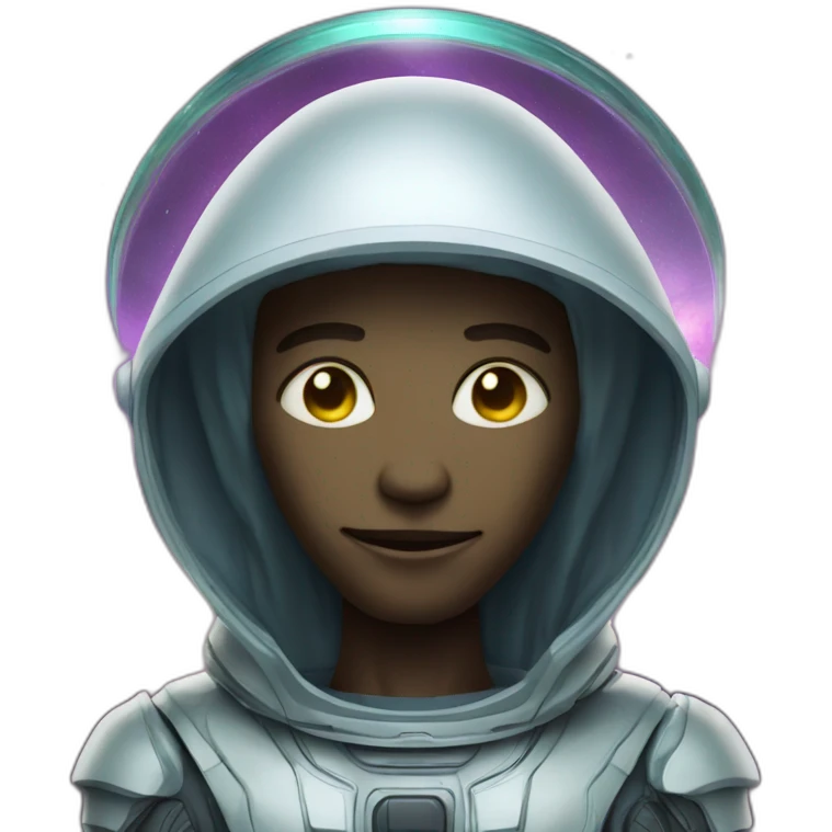 holy male alien with halo emoji