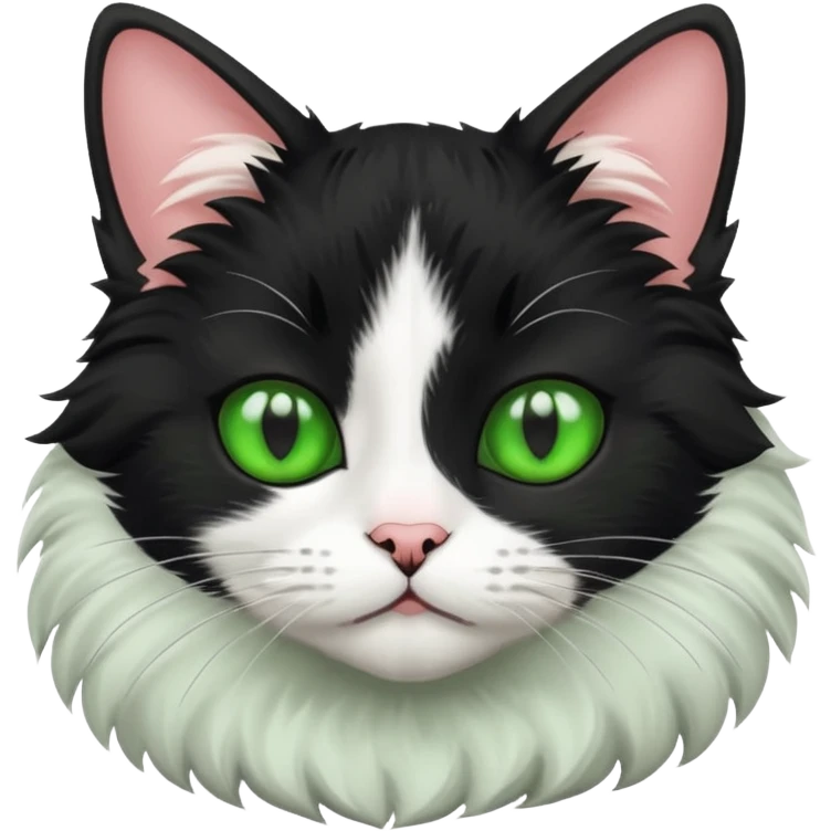 Gato preto com branco emoji