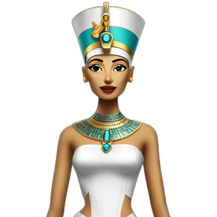 Nefertiti with futuristic dressing emoji