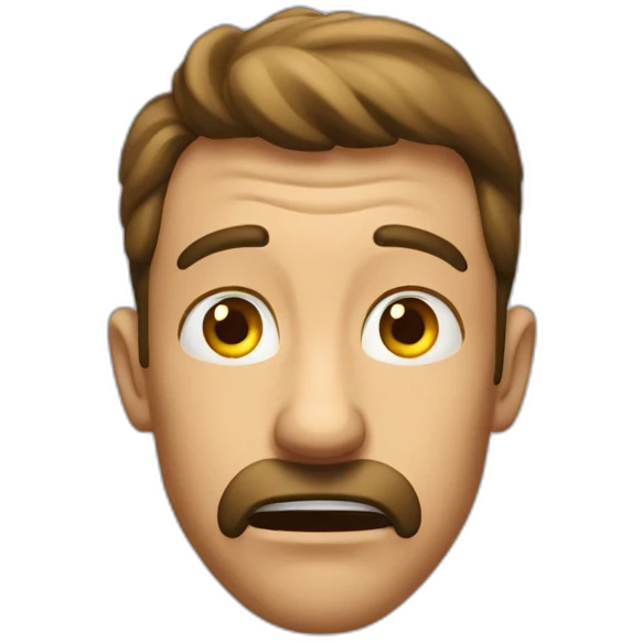 a guy is shocked emoji
