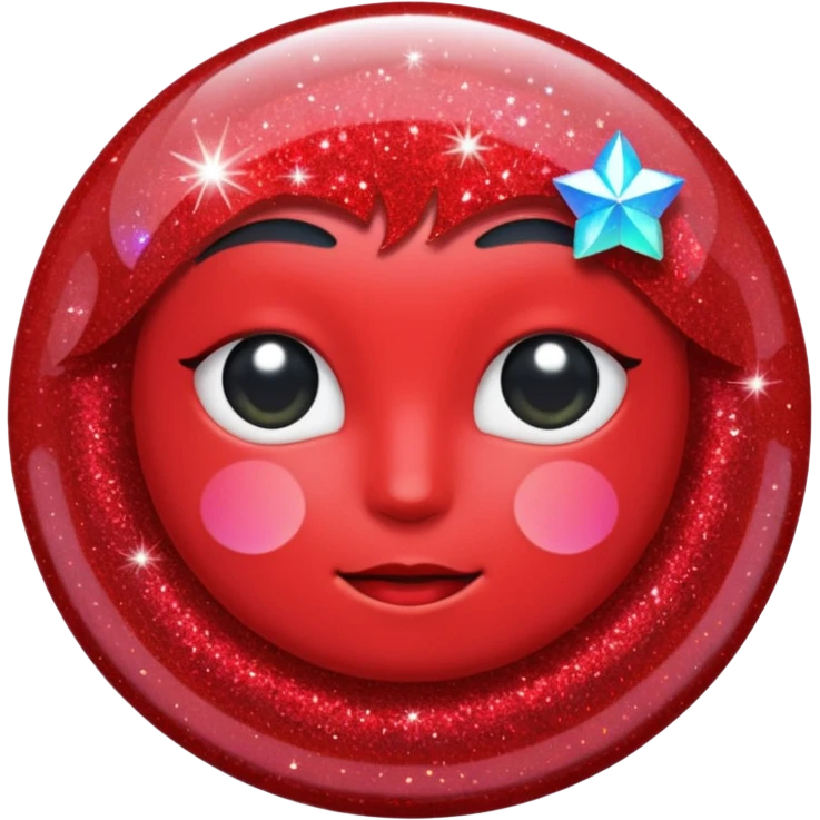 red glitter sky emoji