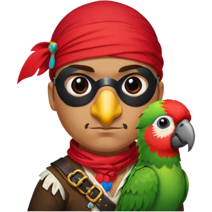 pirate and parrot emoji