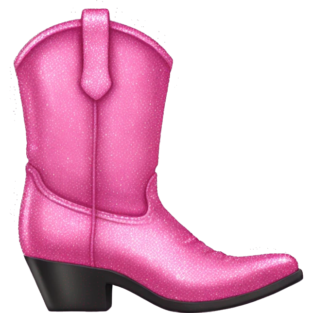 Pink sparkly cowgirl boots  emoji
