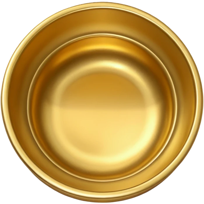 simple gold bowl, top view emoji