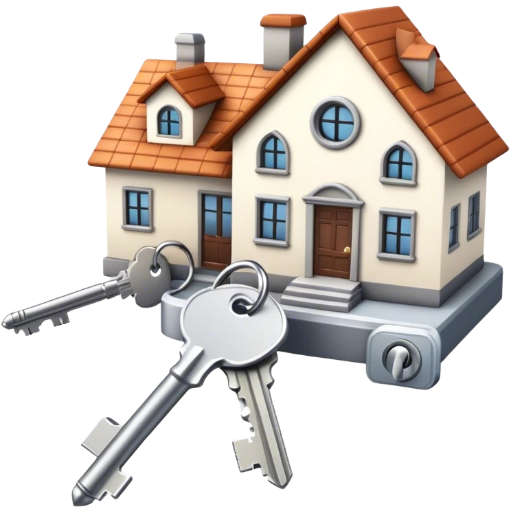 keys with luxury house  emoji