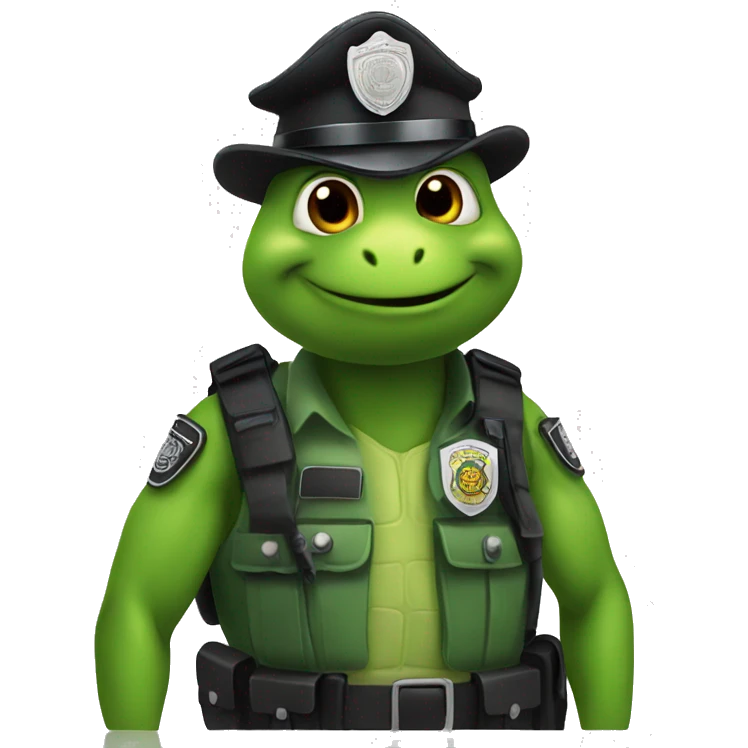 turtle policeman emoji