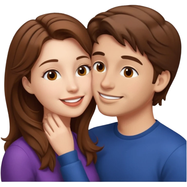 Kissing bf and brwon your hir  emoji