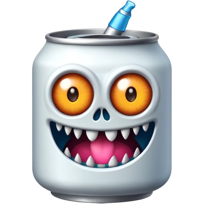 Crea un emoji de una lata de monster blanca de la bebida energética  emoji