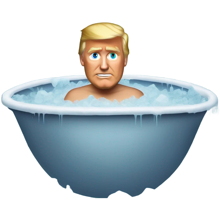 President trump in ice bath emoji
