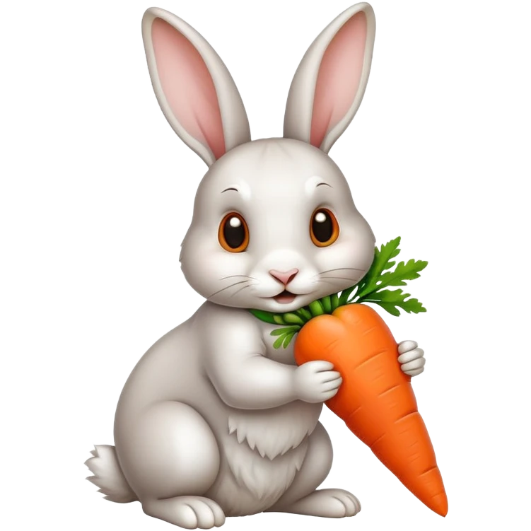 Rabbit and carrot emoji