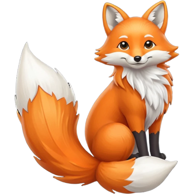 big fox tail emoji