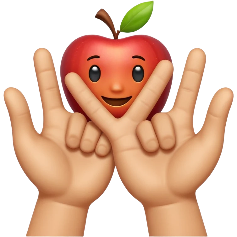 A 3D Apple-style emoji showing two different cartoon hands clapping together in a fun "high five / slap" gesture, only hands visible, with small motion lines and cheerful energy around, colorful and playful design emoji