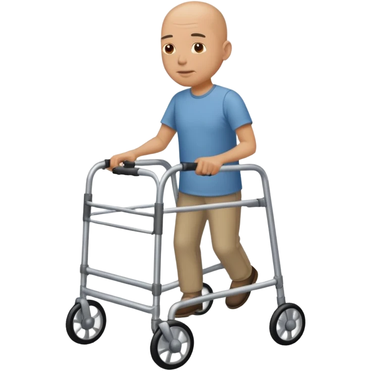 Bald man with walker emoji