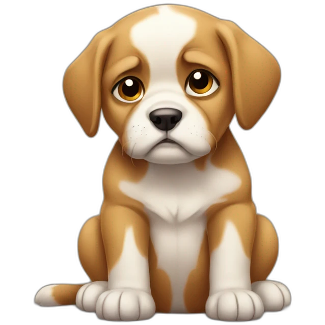 Sad puppy very strong emoji