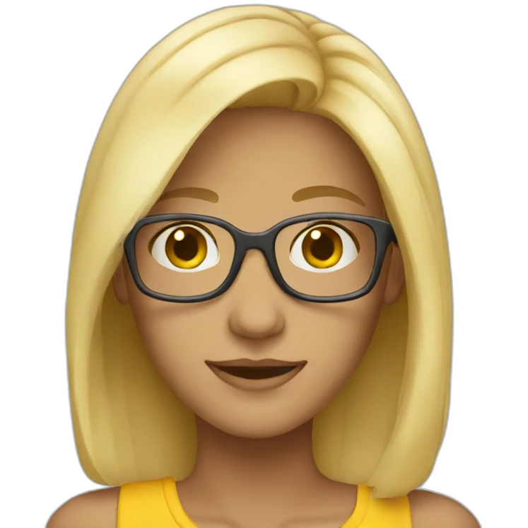 Blond glasses emoji