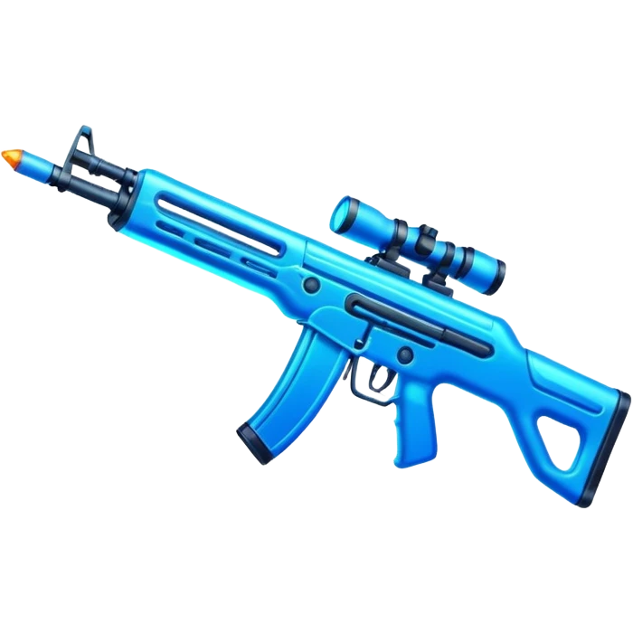 A cool neon rifle emoji