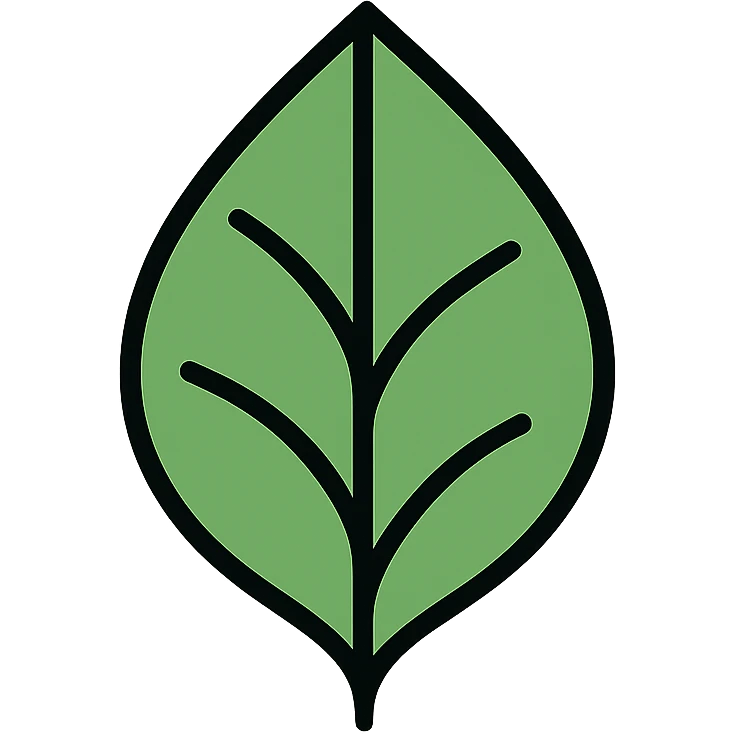 Minimalist elegant leaf logo with clean lines, representing a corporate environmental commitment, professional and sophisticated emoji