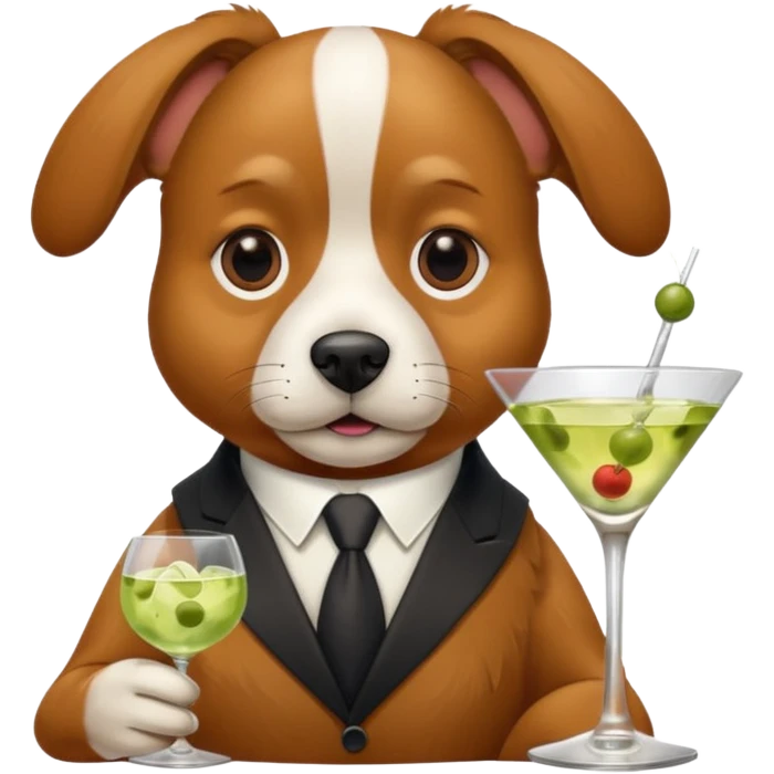 Dog with gin emoji