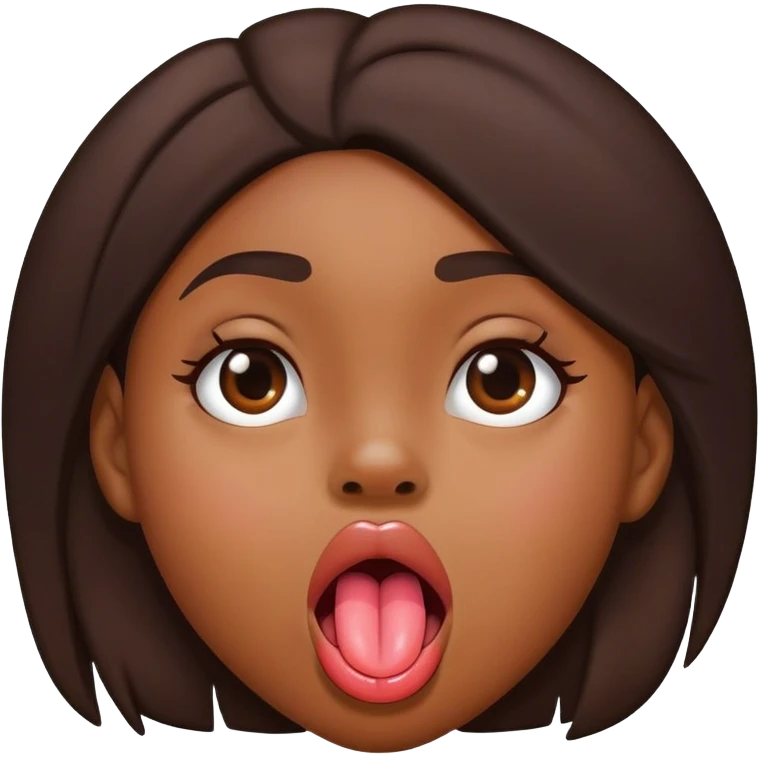 Black girl sticking out tongue emoji
