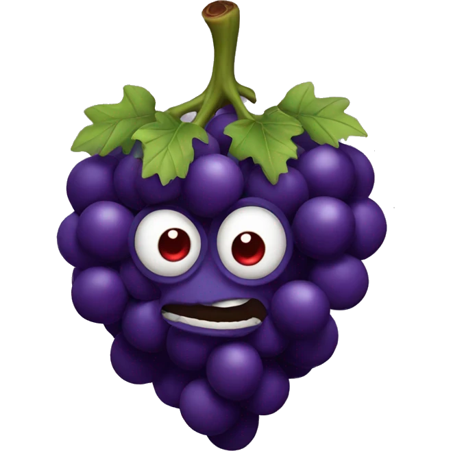 evil grape emoji